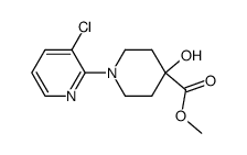 methyl 1-(3-chloro-2-pyridinyl)-4-hydroxy-4-piperidinecarboxylate结构式