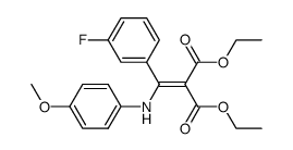 2-[(3-Fluoro-phenyl)-(4-methoxy-phenylamino)-methylene]-malonic acid diethyl ester Structure