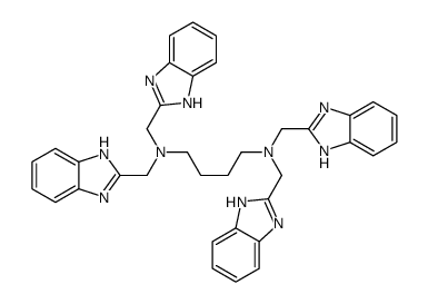 N,N,N',N'-tetrakis(1H-benzimidazol-2-ylmethyl)butane-1,4-diamine结构式