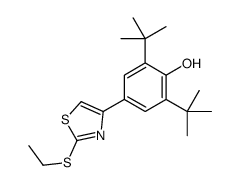 2,6-ditert-butyl-4-(2-ethylsulfanyl-1,3-thiazol-4-yl)phenol Structure