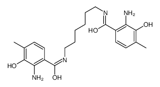 2-amino-N-[6-[(2-amino-3-hydroxy-4-methylbenzoyl)amino]hexyl]-3-hydroxy-4-methylbenzamide Structure