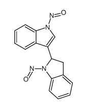 1,1'-Dinitroso-2,3-dihydro-1H,1'H-[2,3']biindolyl结构式