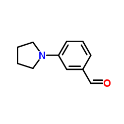 3-(1-吡咯烷基)苯甲醛结构式