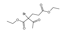 2-acetyl-2-bromo-glutaric acid diethyl ester Structure