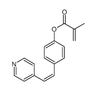 [4-(2-pyridin-4-ylethenyl)phenyl] 2-methylprop-2-enoate结构式