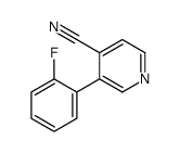 3-(2-fluorophenyl)pyridine-4-carbonitrile Structure