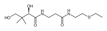 N-(2-(ethylthio)-ethyl) pantothenamide结构式