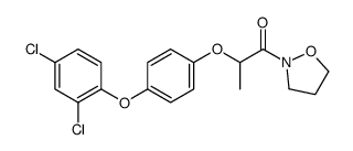 2-[4-(2,4-dichlorophenoxy)phenoxy]-1-(1,2-oxazolidin-2-yl)propan-1-one Structure