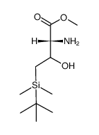 methyl(2R,3S,R)-2-amino-3-hydroxy-4-(dimethyl t-butyl)silyl-butanoate Structure