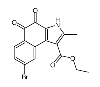 1-ethoxycarbonyl-2-methyl-4,5-dioxo-4,5-dihydro-8-bromo-3H-benzindole结构式