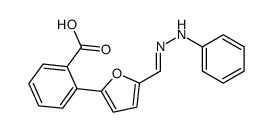 2-[5-[(phenylhydrazinylidene)methyl]furan-2-yl]benzoic acid Structure