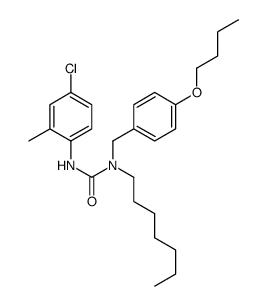 1-[(4-butoxyphenyl)methyl]-3-(4-chloro-2-methylphenyl)-1-heptylurea Structure