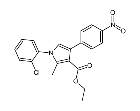 ethyl 1-(2-chlorophenyl)-2-methyl-4-(4-nitrophenyl)-1H-pyrrole-3-carboxylate结构式