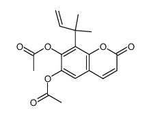 6,7-diacetoxy-8-(1,1-dimethylallyl)coumarin结构式