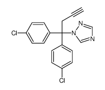 1-[1,1-bis(4-chlorophenyl)but-3-ynyl]-1,2,4-triazole Structure