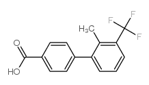 4-(2-Methyl-3-(trifluoromethyl)phenyl)benzoic acid结构式