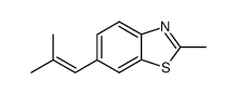 Benzothiazole, 2-methyl-6-(2-methylpropenyl)- (7CI) Structure