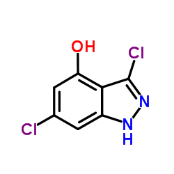 3,6-Dichloro-1H-indazol-4-ol结构式
