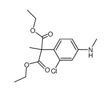 2-(2-Chloro-4-methylamino-phenyl)-2-methyl-malonic acid diethyl ester Structure