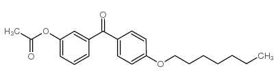 3-ACETOXY-4'-HEPTYLOXYBENZOPHENONE结构式