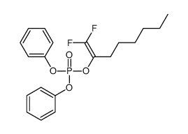 1,1-difluorooct-1-en-2-yl diphenyl phosphate Structure