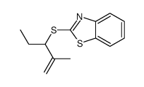 2-(2-methylpent-1-en-3-ylsulfanyl)-1,3-benzothiazole结构式