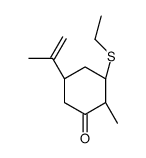 (5S)-3-ethylsulfanyl-2-methyl-5-prop-1-en-2-ylcyclohexan-1-one Structure