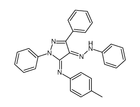 N-[[5-(4-methylphenyl)imino-1,3-diphenylpyrazol-4-ylidene]amino]aniline Structure