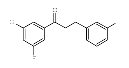 3'-CHLORO-5'-FLUORO-3-(3-FLUOROPHENYL)PROPIOPHENONE结构式