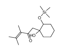 1-(1-hydroxy-2-((trimethylsilyl)oxy)cyclohexyl)-3,4-dimethylpent-3-en-2-one结构式