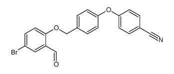 4-[4-[(4-bromo-2-formylphenoxy)methyl]phenoxy]benzonitrile结构式