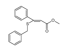 2-Propenoic acid, 3-phenyl-3-[(phenylmethyl)thio]-, methyl ester, (Z)结构式