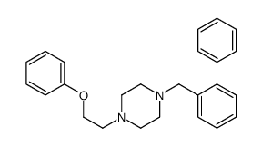 1-(2-phenoxyethyl)-4-[(2-phenylphenyl)methyl]piperazine结构式