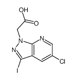 2-(5-chloro-3-iodopyrazolo[3,4-b]pyridin-1-yl)acetic acid Structure