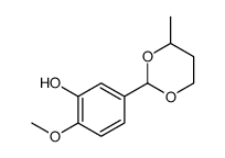 2-methoxy-5-(4-methyl-1,3-dioxan-2-yl)phenol Structure