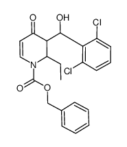 benzyl 3-((2,6-dichlorophenyl)(hydroxy)methyl)-2-ethyl-4-oxo-3,4-dihydropyridine-1(2H)-carboxylate Structure