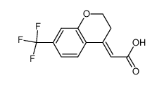 (E)-2-(7-trifluoromethyl-chroman-4-ylidene)acetic acid Structure