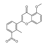 5-methoxy-2-(2-methyl-3-nitrophenyl)chromen-4-one结构式