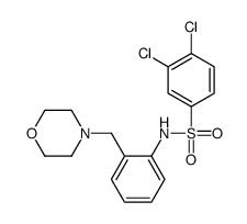 3,4-dichloro-N-[2-(morpholin-4-ylmethyl)phenyl]benzenesulfonamide结构式