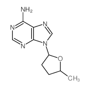 9-(5-methyloxolan-2-yl)purin-6-amine结构式