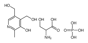 DL-serine dihydrogen phosphate, compound with 5-hydroxy-6-methylpyridine-3,4-dimethanol (1:1)结构式