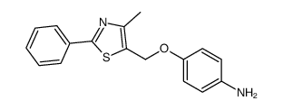 4-[(4-methyl-2-phenyl-1,3-thiazol-5-yl)methoxy]aniline结构式