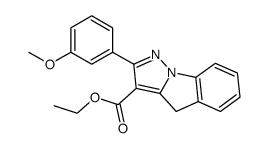 ethyl 2(3-methoxyphenyl)-4H-pyrazolo(1,5-a)indole-3-carboxylate结构式