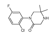 1-(2-chloro-5-fluorophenyl)-5,5-dimethylpiperazin-2-one结构式