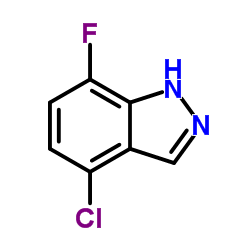 4-Chloro-7-fluoro-1H-indazole结构式