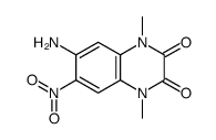 6-amino-1,4-dimethyl-7-nitro-1,4-dihydro-quinoxaline-2,3-dione结构式