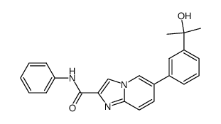 6-[3-(1-hydroxy-1-methylethyl)phenyl]-N-phenylimidazo[1,2-a]pyridine-2-carboxamide Structure