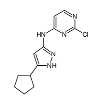 2-chloro-N-(5-cyclopentyl-1H-pyrazol-3-yl)pyrimidin-4-amine Structure