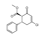 (1R,6S)-4-Chloro-2-oxo-6-phenyl-cyclohex-3-enecarboxylic acid methyl ester结构式