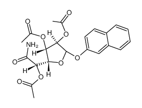 Naphthyl-(2)-2,3,5-tri-O-acetyl-β-D-glucofuranosiduronamid Structure